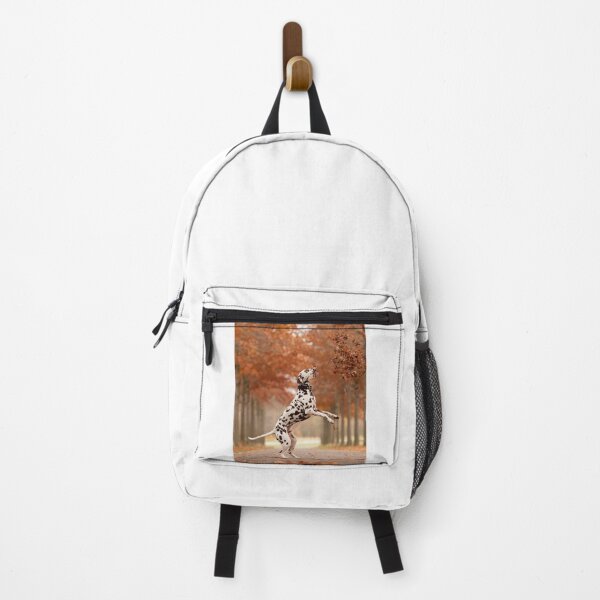 Item preview, Playful Dalmatian Dog Jumping in Autumn Leaves designed and sold by VanGaldo.