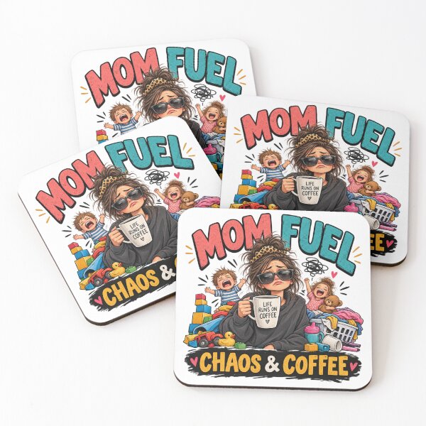 Item preview, Mom Fuel Chaos & Coffee Funny Mom T-Shirt designed and sold by Amyay.