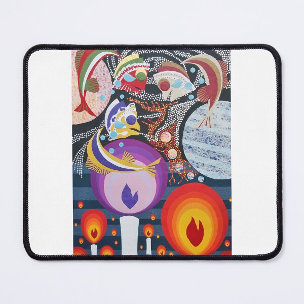 Item preview, Weeping Space Fish – Climate Change Collage designed and sold by SamuraiSixCoin.