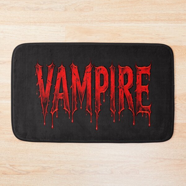 Aperçu de l'œuvre Vampire – Typographie gothique dégoulinante de sang rouge sang créée et vendue par MetaModel Editions.