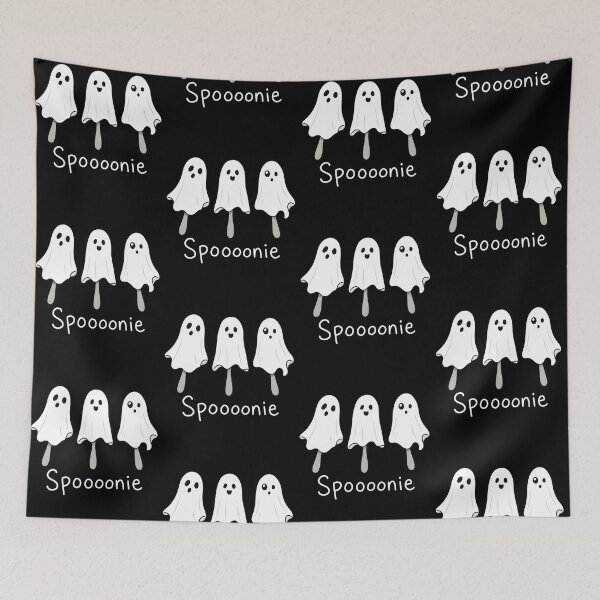 Item preview, Spooonie Ghost Trio Halloween Cartoon Spirit designed and sold by Glow-Paw-Studio.