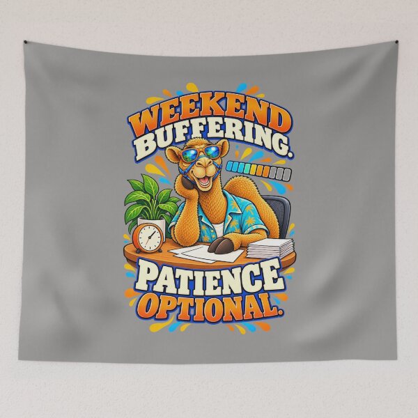 Item preview, Weekend Buffering. Patience Optional – Funny Camel T-Shirt Animal Graphic Camel T-Shirt designed and sold by Camel & Quirk.