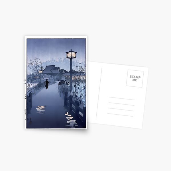 Item preview, Evening Rain, Shinobazu Pond 1938 Kasamatsu Shiro Japanese Art designed and sold by Sintija BILIKA.