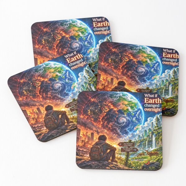 Item preview, What If Earth Changed Overnight - Dystopia to Utopia  designed and sold by lavanya11.