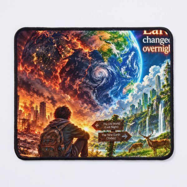 Item preview, What If Earth Changed Overnight - Dystopia to Utopia designed and sold by lavanya11.