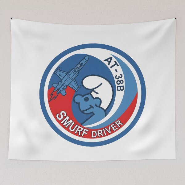 Item preview, USAF AT-38B Talon Smurf Driver Pilot Patch designed and sold by CharlieDesings.