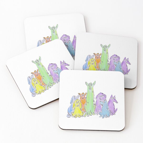 Item preview, Funny colourful dogs designed and sold by Inky Fingers Illustrations.