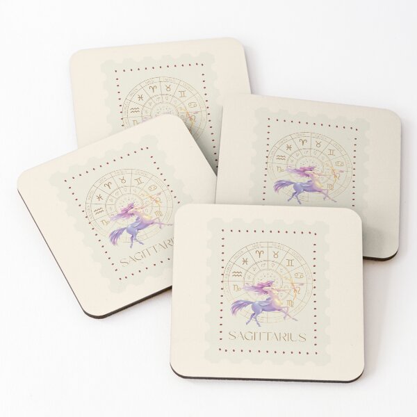 Item preview, Sagittarius Zodiac Stamp – Celestial Vintage Astrology Art designed and sold by CozyMuse.