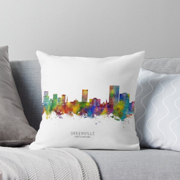 Item preview, Greenville South Carolina Skyline designed and sold by ArtPrints.