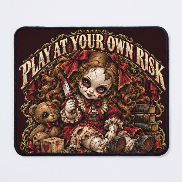 Item preview, Creepy Evil Doll Play At Your Own Risk Horror designed and sold by M. Mamdouh Artworks.