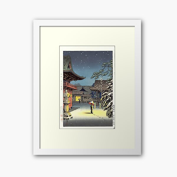 Item preview, Snow At Nezu Shrine - Tsuchiya Koitsu Print designed and sold by Sintija BILIKA.