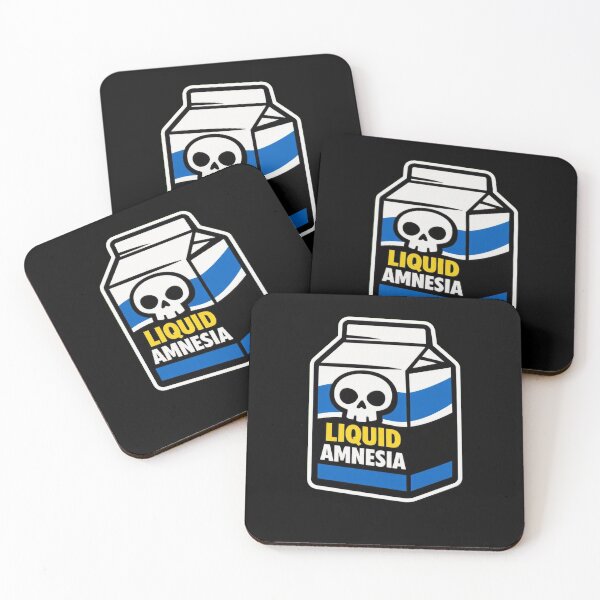 Item preview, Liquid Amnesia – Retro Milk Carton Skull Design designed and sold by Timeless Junction.