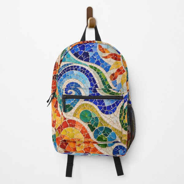 Item preview, Vibrant Antoni Gaudi Mosaic Sun Swirls Park Guell Print designed and sold by GrinGalore.