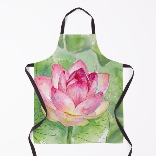 Item preview, Pink Lotus in Full Bloom —digital  Watercolor Botanical Art / born from real photography designed and sold by M.ALK.Watercolor.