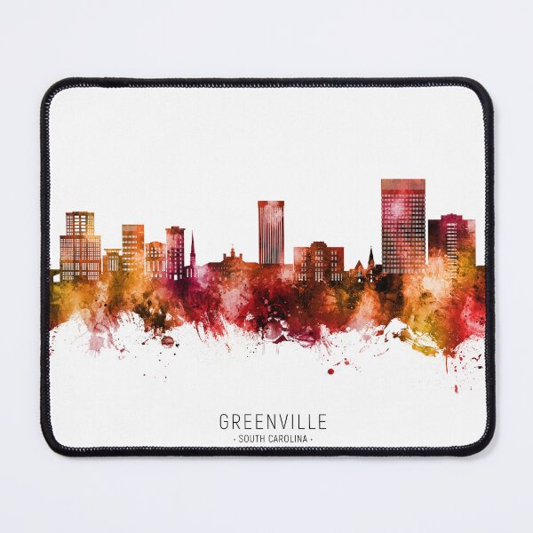 Item preview, Greenville South Carolina Skyline designed and sold by ArtPrints.