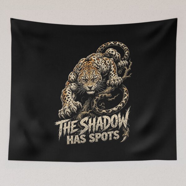 Item preview, The Shadow Has Spots Leopard Design, Leopard Artwork, Leopard Graphic, Leopard Lover Gift, Wild Leopard Art, Big Cat Design, Wildlife Artwork, Jungle Predator, Nature Lover Gift, Vintage Leopard Art designed and sold by Typologystudios.