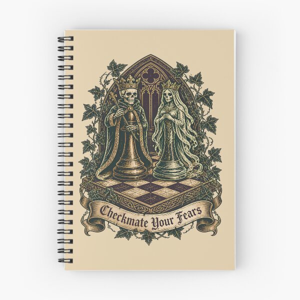 Item preview, Checkmate Your Fears – Gothic Skeleton King & Queen designed and sold by Art-Arcade6.