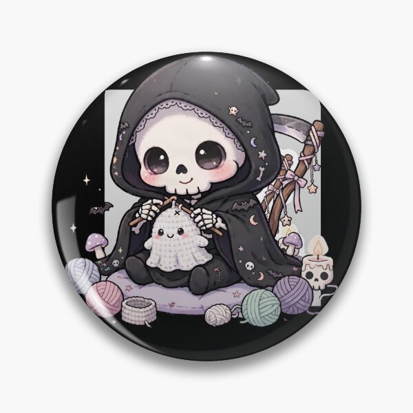 Artikelvorschau, Grim Reaper Crochet Club | Niedlicher Gothic-Häkelgeist entworfen und verkauft von HealingEraInk.