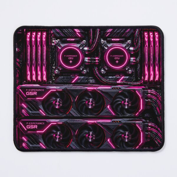 Item preview, Cyberpunk Gaming PC Neon Aesthetic Workstation designed and sold by PORTE DE ESPERANCE.