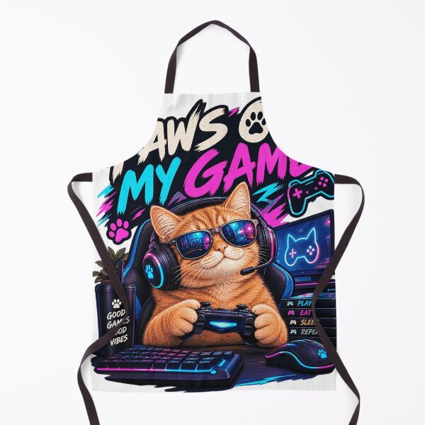 Item preview, Paws Off My Game  Funny Gamer Cat  Gaming Cat Lover Design designed and sold by TeeVibeHaus.
