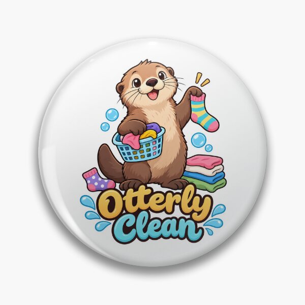 Item preview, Otterly Clean – Cute Laundry Otter Cartoon designed and sold by Isliath.
