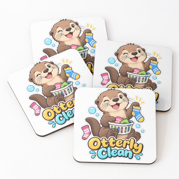 Item preview, Otterly Clean – Cute Laundry Otter Cartoon designed and sold by Isliath.