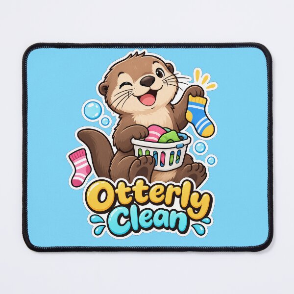 Item preview, Otterly Clean – Cute Laundry Otter Cartoon designed and sold by Isliath.