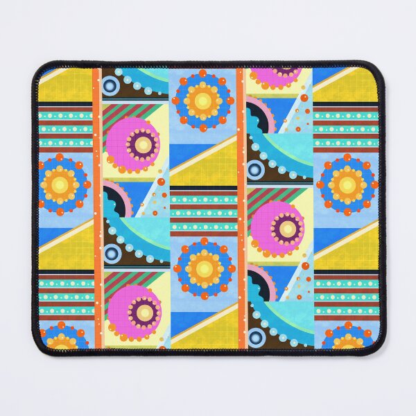 Item preview, Abstract Geometric Grid – Colorful Shapes Sticker designed and sold by tviyluv.