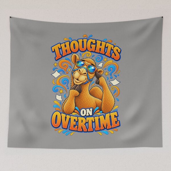 Item preview, Thoughts on Overtime – Funny Camel T-Shirt Animal Graphic Camel T-Shirt designed and sold by Camel & Quirk.