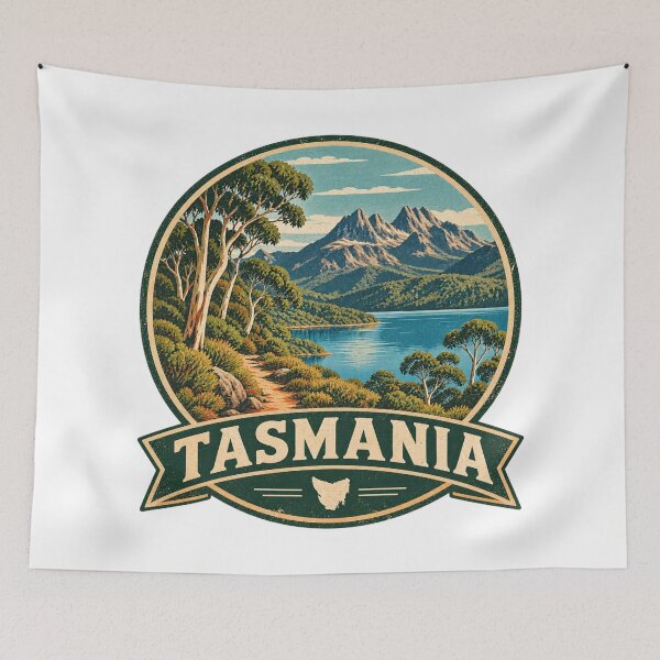 Item preview, Tasmania Wilderness Australia – Vintage Travel & Adventure Design designed and sold by Globalcitytees.