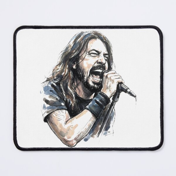 Item preview, Watercolor Dave Grohl Fan Art Portrait with Vibrant Colors and Artistic Style designed and sold by Hamidyaya.