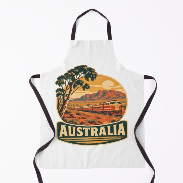 Item preview, The Ghan Australia Vintage Train Shirt – Retro Australian Railway Desert Travel Poster designed and sold by Globalcitytees.