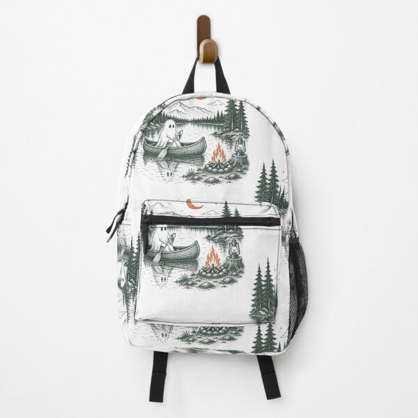 Item preview, Canoe Ghost at Midnight Lake Camping Scene designed and sold by Glow-Paw-Studio.