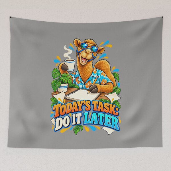Item preview, Today’s Task: Do It Later – Funny Camel T-Shirt Animal Graphic Camel T-Shirt designed and sold by Camel & Quirk.