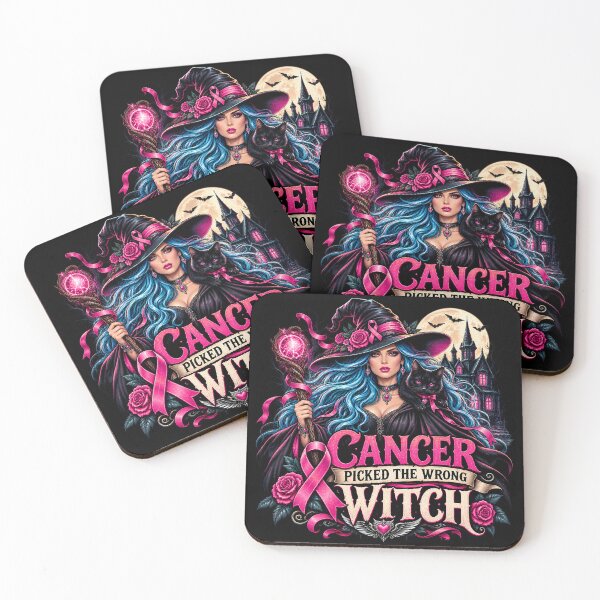 Item preview, Cancer Picked the Wrong Witch Pink Ribbon Cancer Awareness Witch Survivor Halloween designed and sold by Rtcraftani.