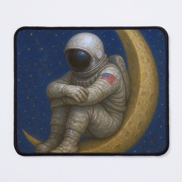 Item preview, Astronaut Painting – Alone on the Moon designed and sold by GalleryKauffeld.