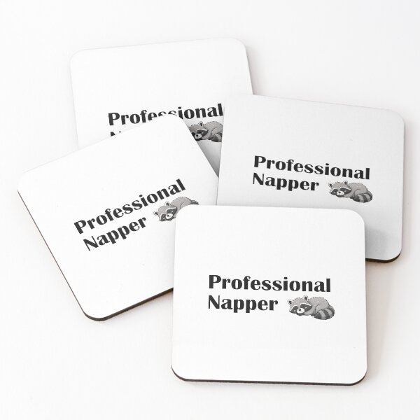 Item preview, Professional Napper Cute Sleeping Raccoon Funny Quote designed and sold by IannelloDesign.