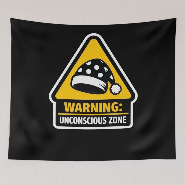 Item preview, Warning: Unconscious Zone – Sleep Hazard Triangle Icon designed and sold by Timeless Junction.