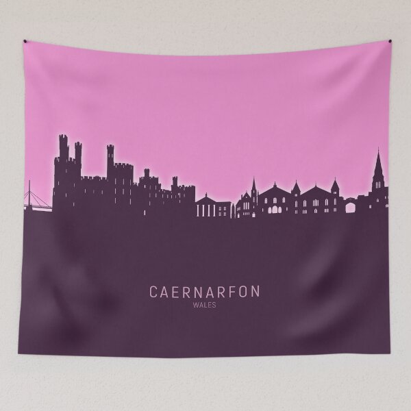 Item preview, Caernarfon Wales Skyline designed and sold by ArtPrints.