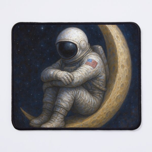 Item preview, Astronaut Painting – Alone on the Moon designed and sold by GalleryKauffeld.