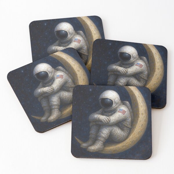 Item preview, Astronaut Painting – Alone on the Moon designed and sold by GalleryKauffeld.
