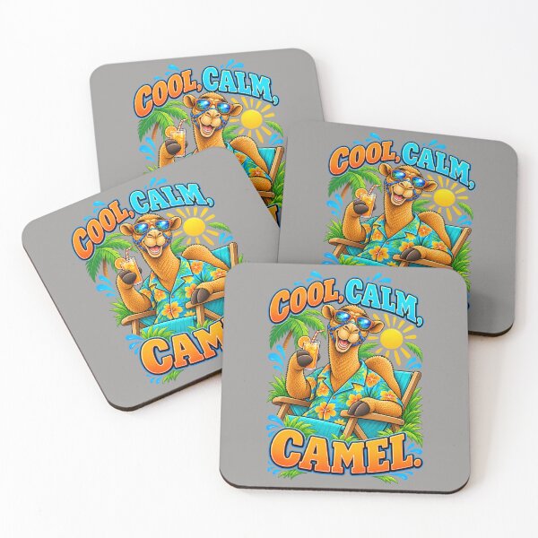 Artikelvorschau, Cool, gelassen, Kamel – Lustiges Kamel-T-Shirt mit Tiermotiv entworfen und verkauft von Camel & Quirk.