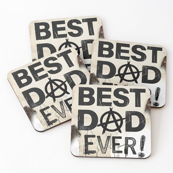 Item preview, Best Dad Ever Anarchy Punk Canvas Print | Edgy Rock Father's Day Wall Art | Grunge Typography Poster | Cool Rebel Dad Room Decor designed and sold by SergioMiklos.