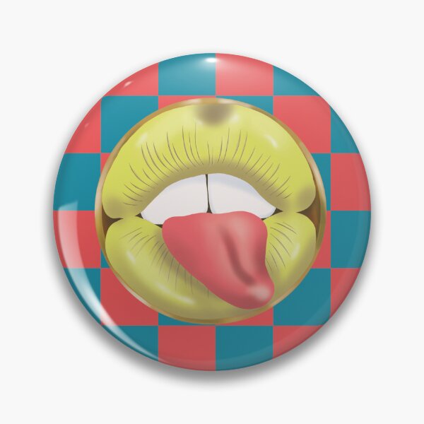 Item preview, Rebel Lips Pop Art – Duotone blocks redblue Yellow Lips designed and sold by GoldenRebels.