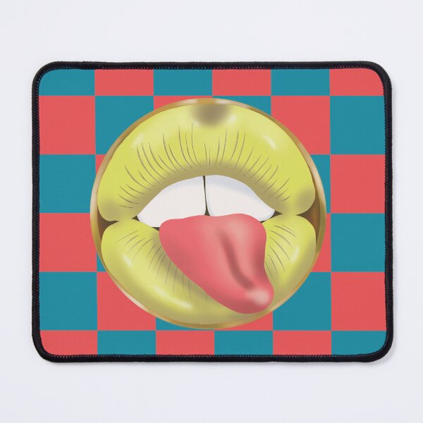 Item preview, Rebel Lips Pop Art – Duotone blocks redblue Yellow Lips designed and sold by GoldenRebels.