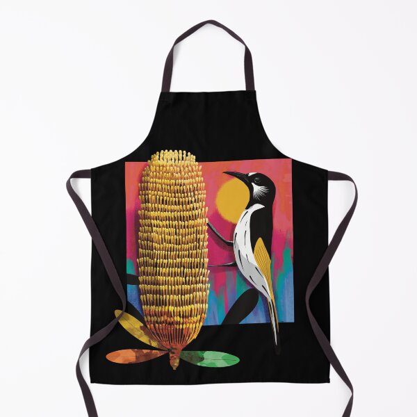 Item preview, White Cheeked Honeyeater and Yellow Banksia Flower designed and sold by Karin Taylor.