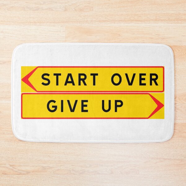 Item preview, Start over vs. Give up designed and sold by ALF2023.