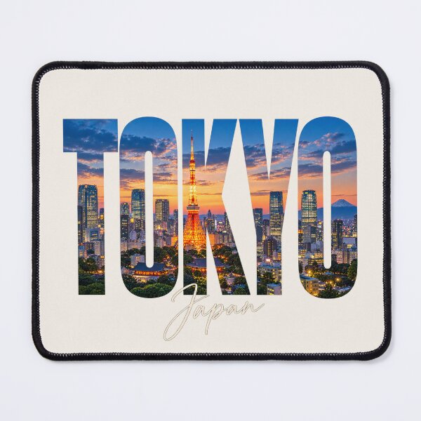 Item preview, Tokyo Japan Skyline at Sunset – Tokyo Tower Photo Typography designed and sold by MetaModel Editions.