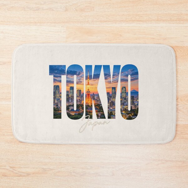 Item preview, Tokyo Japan Skyline at Sunset – Tokyo Tower Photo Typography designed and sold by MetaModel Editions.