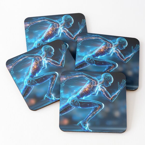 Item preview, Futuristic Runner in Digital Space and Light designed and sold by Artessie.